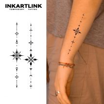 Tatuaggio temporaneo all'henné, dura fino a 15 giorni Adesivo semipermanente impermeabile magico della nuova tecnologia.