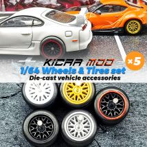 KicarMod 1/64 Räder Reifen BBS Stil Fünf Farben Fahrzeug Spielzeug für 5 Autos pro Tasche für Hot Wheels Hobby Modifizierte Teile