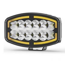 10 " LED Light Off road Headlight Spotlight Truck Auxiliary Square 60W Car Driving Flash White Amber with aluminum bowl