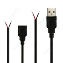 2pin USB 2,0 Stromkabel DC Männlich Weiblich Stecker DIY Pigtail Kabel Für 5V 12V USB Ausrüstung installiert DIY Ersetzen Reparatur geräte