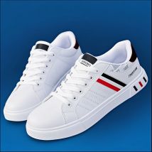 Modische gepolsterte Laufschuhe für Herren, leicht, für Outdoor-Wandern, rutschfeste Leder-Sportschuhe, neue Board-Schuhe mit flachem Boden