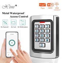 WIFI Tuya APP Wasserdichte Hintergrundbeleuchtung RFID Tür Access Control Reader Tastatur 2000 Benutzer 125 KHz EM Karte Metall Access Controller