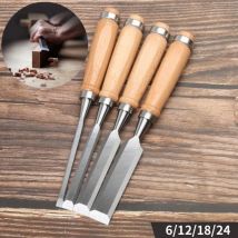 4-teiliges Holzschnitzmeißel-Set, professionell für die Holzbearbeitung – 8/12/16/20 mm, bequemer Holzmeißel mit Buchengriff und Holzgriffen