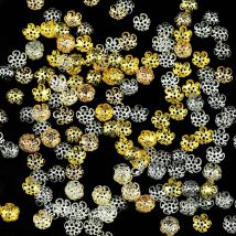 8mm 200 teile/los Perlen kappen Abstand halter lose Perlen golden silbrig kc Farbe Beaden Armband Charms Zubehör Handwerk DIY Ergebnisse