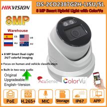 Kamera IP Hikvision 8 MP DS-2CD2387G2H-LISU/SL Inteligentne światło hybrydowe ColorVu Turret 4MP DS-2CD2347G2H-LISU/SL Wbudowany 2-kierunkowy dźwięk
