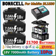 Für makita bl1830 7000mah batterie 7,0 batterien 18v bl1850b bl1850 bl1840 bl1860 batterie & ladegerät 2.0ah ersatz batterien