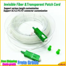 SC-SC Indoor Transparent Fiber Optic Cable 10-50M G657A2 Drum Invisible SC/APC Single-mode Single Core Jumper