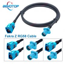 1PCS Universal Fakra Z RG58 Kabel Wasser Blau Fakra Code Z M/M F/F M/F 50 Ohm Fakra RG58 Jumper Kabelbaum BEVOTOP Auto Kabel