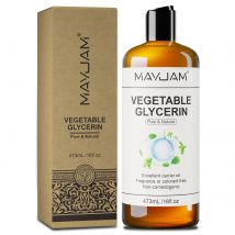 MAYJAM Pflanzliches Glycerin-Rizinusöl, Traubenkernöl, Jojobaöl, Kokosöl als Trägeröl für Gesicht, Haare, Haut & Nägel, feuchtigkeitsspendend für Körpermassage