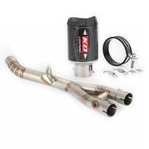 For Yamaha YZF R1 R1M 2015-2024 MT-10 2015-2021 Exhaust Tips Motorcycle Mid Pipe 61mm Carbon Fiber Muffler Escape