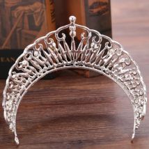Barock Perle Diadem Luxus Diademe und Kronen für Frauen Festzug Party Braut Hochzeit Haarschmuck Schmuck Krone Tiara Geschenk