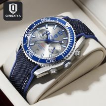 QINGXIYA Marke Luxus Chronograph Quarzuhr Männer Sport Silikon Armband Wasserdicht Kalender 24-Stunden Mode Herren Uhren