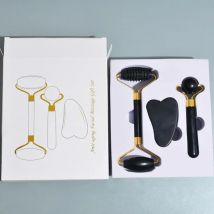 Natürliche Jade Roller Massagegerät Gesicht Körper Hals Gua Sha Naturstein Massagegerät Akupunkturpunkt Augenpflege Spa Massage Visage Hebewerkzeuge