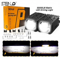SENLO 2PCS 1.6 Inch Bi LED Projector Headlights Lenses for Hella LED Lights Projector 80W 80000LM Diode Headlamp Car Accessories