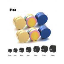 2pcs Punk Mens Strong Magnet Magnetic Ear Stud Set Non Piercing Earrings Fake Earrings Gift for Boyfriend Lover Jewelry