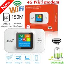 4g lte wifi router drahtlose mobile wifi tragbare modem mini outdoor hotspot tasche mifi 150mbps sim kartens teck platz repeater 3000mah