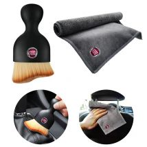 Car Double-Faced Towel Cleaning Drying Cloth With Duster Clean Brush Tool Car Part For Fiat Panda Bravo Punto Croma 500 595
