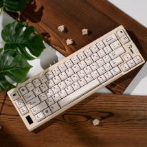 Minimalistische Bolang Wind-Tastenkappen, DYE-Sublimation, 148 Tasten, grau-weiß, PBT-Tastenkappe, Kirschprofil, 1,7 mm dick, für mechanische Tastatur