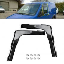 2 pz Nero Finestra Anteriore Vento Pioggia Solare Deflettori Protezione Copriletto Per Ford Transit Connect 2002-2013 Tourneo Connect