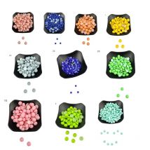 100 stücke 12mm Heißer Weiß Gelb Matte ABS Halbkugel Lose Perlen Für Kleid Machen DIY Ohrringe Handwerk Kleidung Zubehör ZZ080