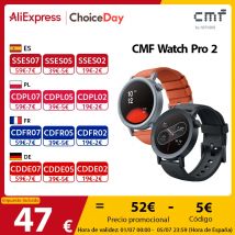 Versione globale CMF by Nothing Watch Pro 2 Display AMOLED da 1,32" Chiamate Bluetooth con riduzione del rumore AI GPS multi-sistema integrato Bluetooth 5.3 CMF Watch Pro 2