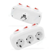 Europäische Steckdose 1 bis 3-Wege EU KR FR Steckeradapter mit Schalter EIN AUS Typ E Stecker EU-Standard-Stromrichteradapter