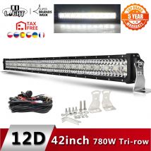 CO LIGHT 12D barra Led de 3 filas de alta potencia todoterreno 12V 390W 585W 780W 936W 975W haz combinado 4x4 barra de luz de trabajo para camiones ATV SUV barco