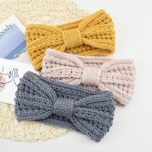 Neue Weizen ohr Bowknot gestrickte Stirnbänder für Frau festes Haarband elastische Sport Yoga Kopf bedeckung Mädchen Haarband Haarschmuck
