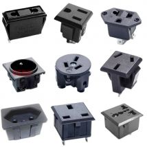 Cobre negro 10/16A 250V americano Japón australiano británico UE Alemania francés Brasil toma de corriente CA eléctrica Universal