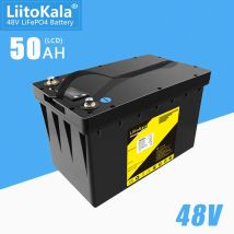 Liitokala 48v 30ah 40ah 50ah lifepo4 Batterie eingebaute bms für Solarstrom anlage rv Camper Golf wagen Offroad Solar Deep Cycle