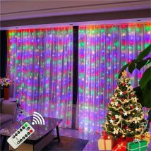 LED Girlande Vorhang Lichter 8 Modi USB-Fernbedienung Lichterketten String Hochzeit Weihnachten Dekor für zu Hause Schlafzimmer Neujahr Lampe