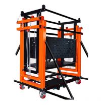 5 m elektrischer Gerüst, belastbar, 300–500 kg, mobile automatische Hebeplattform, Fernbedienung, zusammenklappbare Dekoration