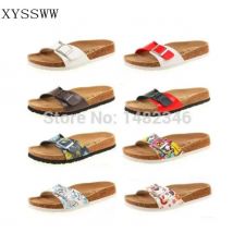 24 Farben Sommer Damen Herren Flache Sandalen Kork Hausschuhe Unisex Freizeitschuhe Drucken Mischfarben Flip Flop Größe 35-45