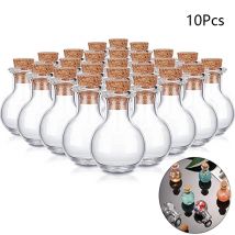 10 Stück Wunsch flasche Parfüm Flasche Glasflaschen Miniatur Trank Flasche Mini Kork Glas Fläschchen Hochzeit DIY Mini Drift Flasche