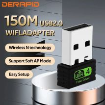 Usb wifi N-150M drahtloser adapter 2,4 ghz netzwerk booster usb 2,0 wlan empfänger karte für pc/laptop für win7/8/10/11 treiber frei