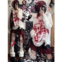 Autumn Fashion Gothic Clothing Grunge Top Y2K Dark Punk Hole Chic Designed Hoodies Women Print Loose Streetwear Hoodie Oversized