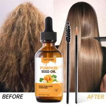 60 ml Kürbiskernöl, Haarpflege, ätherisches Öl, feuchtigkeitsspendend, glättend, reparierend, Haarwurzeln, Haaröl für Frauen