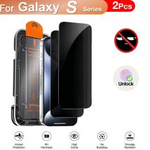 2Pcs Für Samsung Galaxy S24 Ultra S23 S22 S21 S25 Plus 5G Anti-Haftung Ultraschall-Fingerprint Screen Protector gehärtetem Glas