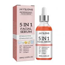 5 in 1 Gesichts serum feuchtigkeit spendende Aufhellung Anti-Falten-Alterung Vitamin C Hyaluron säure Gesichts serum Schrumpfen Poren Hautpflege 30ml