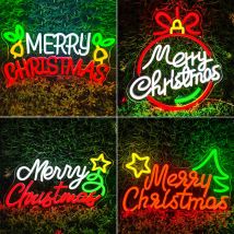 Frohe Weihnachten Neon Zeichen Für Zimmer Wand Dekor Weihnachten Led Beleuchtete Zeichen Für Home Schlafzimmer Weihnachten Party Bar Dimmbare Lampe