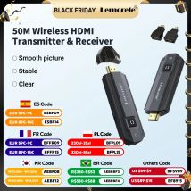 Lemorele Trasmettitore e ricevitore HDMI wireless 1080P Trasmettitore audio Bluetooth per riunioni per laptop TV Proiettore Monitor Telecamera