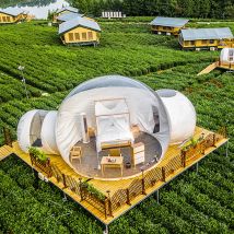 Transparentes Aufblasbares Blasenzelt Kugelförmiges Klares Haus für Kinderpartys Aufblasbare Blasenkabine Lodge Sternenhimmel-Kuppel Luxus