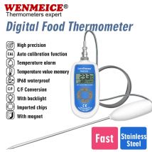 WENMEICE High Precision Laboratory Thermometer Kitchen Digital Cooking Thermometer for Oven BBQ Grill Oil Meat Food baking