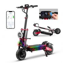 Hulajnoga elektryczna BOYUEDA S5 6000W z podwójnym silnikiem 60V38AH, zasięg 120KM, prędkość 85KM/H, NFC, inteligentne aplikacje, oświetlenie RGB, 11-calowe opony terenowe, hulajnoga elektryczna dla