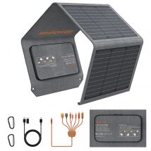 MHPOWOS Caricatore da pannello solare portatile da 40 W con tripla uscita (USB-C/USB-A/DC), alta efficienza al 23% per la banca di potere del telefono da campeggio