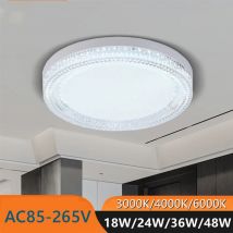 Moderna lampada da soffitto a Led Cerchio di cristallo Quadrato 18W 24W 36W 48W Plafoniere per camera da letto Soggiorno Decorazione Tensione 85-265V