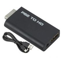 PS2 to HDMI-compatible Full 1080P Audio Video Converter Adapter 480i/480p/576i with 3.5mm Audio Output for All PS2 Display Modes