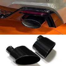 1 Paar ovale Auspuff für Audi A4 A5 A6 A7 Auspuff-Upgrade RS4 RS5 RS6 RS7 Edelstahl schwarz Schalldämpferdüse Auspuffkrümmer
