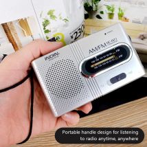 BC-R21 Mini Radio AM FM Radio portátil con pilas La mejor recepción más duradera para correr y caminar en casa Soundbox