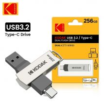 Pamięć flash KODAK USB3.2 typu C 256 GB 128 GB 32 GB Pendrive szybka podwójna pamięć do smartfona Laptop